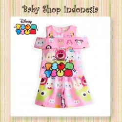 Setelan Baju Tsumtsum Pink  large